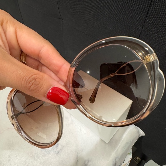Chloé Pink Round Sunglasses - - Picture 3 of 6
